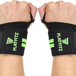 PLAYFITZ Bolt Weight Lifting Wrist Supporter for Gym Wrist Band with Thumb Loop - Professional Wrist Straps for Powerlifting, Bench Press, Bodybuilding, Deadlift for Men & Women (Neon, 1 Pair)-image-17
