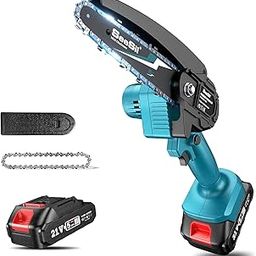 Seesii Mini Chainsaw, 6-inch Mini Chainsaw Cordless, Handheld Electric Power Chain Saw with Battery, for Tree Trimming Wood Cutting,Gifts for Father, Dad, Husband, Men-image-36