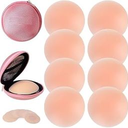 Women Nipple Covers Reusable Adhesive Silicone Covers (16 Pair) Cream-image-98