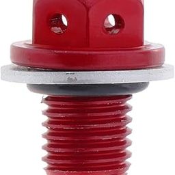 JAZZY PEARLS Metal Magnetic Oil Drain Plug Bolt Nut Screw M12 for ATV Motorcycle Red-image-78