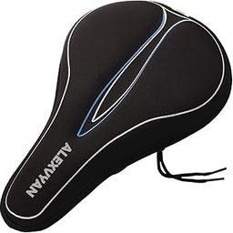 AlexVyan Advanced Gel Bicycle Saddle Seat Cushion Cover for Indoor Outdoor Cycling, Exercise Cycle - Soft and Washable, 100% Gel Material,(Black)-13