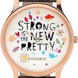 Round Dial Analog Watch for Women|Strong is New Pretty Collection| Solid Vegan Leather Strap|Gifts for Women/Girls/Ladies |Stylish Fashion Watch for Casual/Work - Grey-image-81