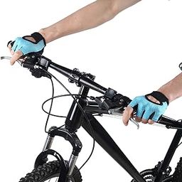 Half Finger Gloves, Breathable Mesh Fabric Quick Release Design Skateboarding Gloves for Yoga for Indoor Cycling(M)-image-52