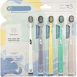 ArtSpark Tooth Brush Set - Tooth Brush Combo Set of 5 Toothbrush for Kids & Adults, Super Soft Bristles for Sensitive Teeth, Manual Toothbrush for Kids & Adults (Multicolour)-image-46