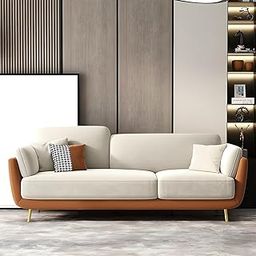 WESTERN WOOD ART Stylish & Modern Heavy Duty & Luxurious Traditional 3 Seater Sofa Chesterfield Sofa Arm Sofa Three Seater Sofa for Living Room Guest Room Hotels & Office. (Brown & BEIGEEE)-image-78