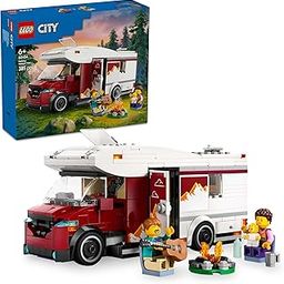 LEGO City Holiday Adventure Camper Van Toy Vehicle Set 60454 Building Blocks Toys for 6+ Gift for Boys and Girls-0