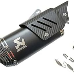 Royal Piston Akrapovic Exhaust Universal Fit Silencer: Cosmic Black Style & Heavy Sports Bike Bass Exhaust-22
