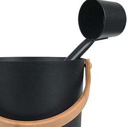 Retro Aluminum Sauna Bucket Barrel With Laddle Scoop Kit 5L Black_Style A Yard, Garden & Outdoor Living | Pools & Spas | Sauna Parts & Accessories-image-11