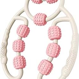 THE STYLE SUTRA 9 Wheels Muscles Roller Arm Leg Massage Roller Muscles Roller Arm Leg Massager Pink White-picture-28