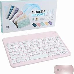 Aspeona (1Pack) Ultra-Slim Bluetooth Keyboard & Mouse, Multicolor Portable Mini Wireless Keyboard Rechargeable for Apple iPad iPhone Samsung Tablet Phone Smartphone iOS Android Windows.-21