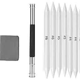 worison 15 Piece Blending Stumps Set – Includes Sandpaper Pencil Sharpener, Pencil Extender and Kneaded Eraser, Complete Sketching and Shading Tool Kit for Artists, Students and Hobbyists-image-13