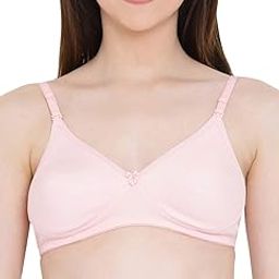 Women's Cotton Lightly Padded Wire Free Non-Wired Full-Coverage Bra-0