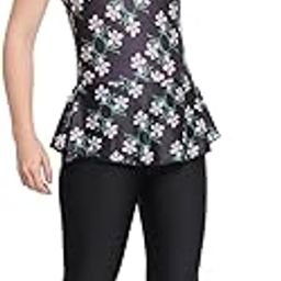 Printed Swimming Costume for Women Frock Style Quick Drying Swim Dress I Swimwear for Women I One-Piece Swimsuits I Swimsuit for Women[Half Sleeves - Half Length - without Pads]-image-80