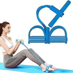 UDKI TPE Pedal Trimmer 18 Kg - Abdomen, Leg Exerciser, 4 Tubes Tummy Trimmer Equipment for Bodybuilding, Home Gym, Arm, Waist, Sport Fitness, Stretching, Slimming (Blue)-image-44