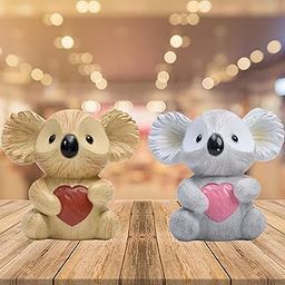 Koala Money Bank Collectible Gift Money Box for Tea Room Cabinet Festival Light Brown-image-64