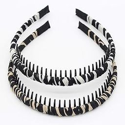 Fashion Women's Headbands Hair Accessories Non-slip teeth comb Hair Hoop Comfy hairbands for women (2 pcs)-image-19