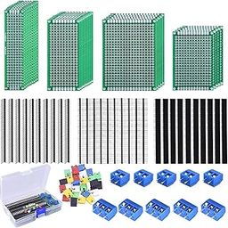 Quad Store Double Sided Prototyping 100 Pieces PCB Board kit including header connector, terminal blocks and jumper caps-image-20