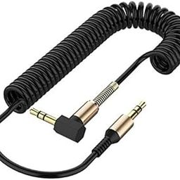 BuyKarNow® PVC 90° 3.5mm Male to Male Audio AUX Cable for Car, Laptop, Speaker, All Android Phones and iOS (Black Aux)-29
