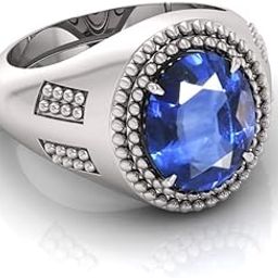 7.25 Ratti Blue Sapphire Original Stone Adjustable Ring For Men And Women With Lab Certified A-14-image-94