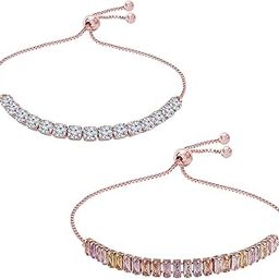 Valentines Special Beautiful Cubic Zirconia Adjustable with Pull-Chain for Women& Girls-image-4