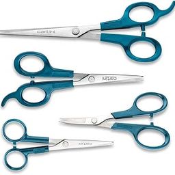 Godrej Cartini 4 Pc Saloon & Grooming Kit Trendy Trip Stylish & Trim Scissors,AISI 420 J2 SS (American Iron and Steel),Teal-image-6