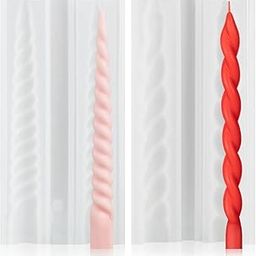 Keshav Creations Candle Moulds for Candle Making,Forreen 2PCS Candle Mould for Pouring Silicone Turning Long Tube Handmade Casting Moulds for Manufacture of 19 cm High Taper Candles-image-5