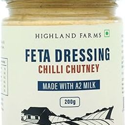 Highland Farms Feta Cheese Dressing - Chilli Chutney | Aravalli Grazed A2 Cow Milk | Traditional methods | 200g-30