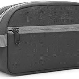 Polyester Multipurpose Toiletry Kit Bag for Man and Women's | Double Compartment Toiletry Bag Resistant Shaving Bag Small for Traveling Travel Pouch (Grey)-image-89