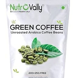 NutroVally Green Coffee Beans for Weight Management | Loaded with Antioxidants Energy & Metabolism Booster | Unroasted Beans | (225gm)-image-91