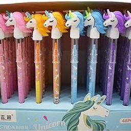 Asera Unicorn Fancy Pencils Push Pencils For Kids Birthday Return Gifts Party Favours Favors Take Away Gifts (Set Of 12), Ink black-image-31