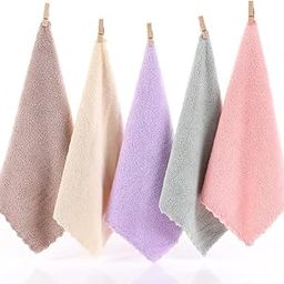 SSE Women Girls Handkerchiefs Ultra Absorbent and Super Soft Microfiber Face Towels Pastel Colors-4