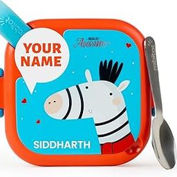 rabitat LUNCHMATE Mini-Personalized Gift for Rakhi | Stainless Steel Lunch Box- 2 Years Brand Warranty | Tiffin Box for Kids | Steel Lunch Box for School Kids |Tottaly Adorable 500 ml-image-80