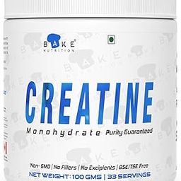 Bake Nutrition Monohydrate Creatine Powder | Creatine Supplement for Lean Muscle Volumization, Strength & Energy Unflavoured - 33 Servings 100 Grams-image-11