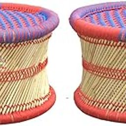 Ajmeri Mudda and Handicrafts Set of 2 Stool-image-65