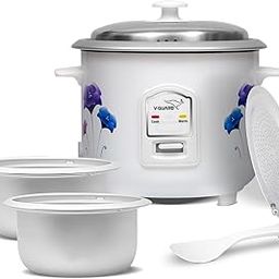 V-Guard VRC 1.0 C 1-Litre Electric Rice Cooker with 400 W Power, 2 Pots, Spatula, Rice Separator | 2-Year Product & 5-Year Heating Plate Coverage by V-Guard | Automatic Cooking with Double-Layered Body & Cool Touch Handles-27