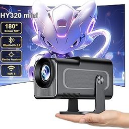 HY320 Mini: Projector Full HD Supports 4K, Android Projector, Outdoor Mobile Phone, Portable Home Cinema Mini Projector, WiFi, Bluetooth, 1080P, 180 Degree Rotation, Portable Projector Ceiling with TV-15