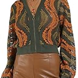 Women's Green Striped Regular Jacket-image-21
