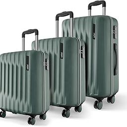 Ray Neo 8 Wheels Set of 3 Trolley Bags, Hard Case Polycarbonate 360 Degree Wheeling Carry on & Check-in Luggage for Men & Women, Suitcase for Travel, Trolley Bags for Travel, Sage Green-9