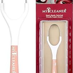 MyTCleaner Tongue Cleaner | Stainless Steel Tongue Scraper with BPA-Free Grip | Removes Bad Breath & Bacteria | Reusable & Easy to Clean | For Men & Women Peach Color Pack of 1-image-63
