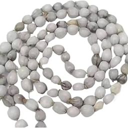 The White Vaijanti Mala Original, Natural Vaijanti for Laddu Gopal, Vaijayanthi Seed Rosary for Pooja.1 Pcs-image-54