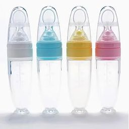 Safekido Squeezy Baby Spoon Feeder – BPA-Free Silicone Food Dispenser for Infant Feeding | Soft & Squeeze-Friendly Baby Weaning Spoon for Semi-Solid Foods, Purees & Cereal | Leak-Proof, Travel-Friendly Design-25
