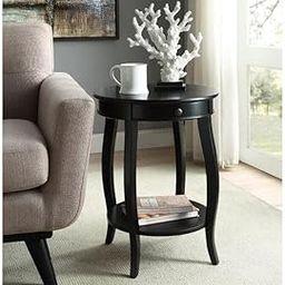 WOOYNEX Chest of Drawers, Corner Side Table with Drawer Bedside Table with Coffee Table and Retro Style Bedside Table .(Black)-17