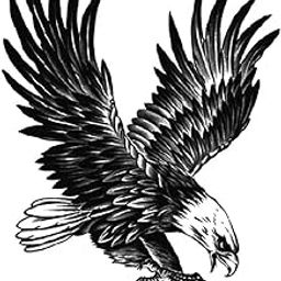 Simply Inked Hunting Eagle Semi-Permanent Tattoo Designer Semi-Permanent Tattoo for Girls Boys Men Women waterproof Sticker Size: 4.4 x 7.2 inch l Blue Black l 2g-11
