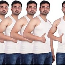 Rn Pocket Men's Cotton Sandow Sleeveless Vest Tank_Pack of 5_Multi Colors-image-49