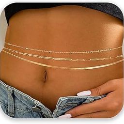 FASHIONS 14K Gold Plated Adjustable Multipurpose Neck, Wrist, Ankle Chain Waist Hip Belly Chain Kamarband Body Beads Chains Kamar karddhani Kamar bandh Saree Vaddanam for Girls & Women-19