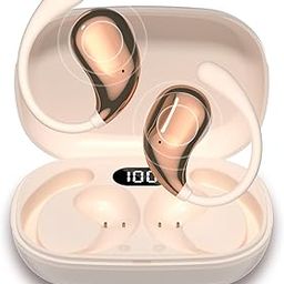 Bluetooth Earphones, Small / Lightweight, IPX7 Waterproof, Wireless Earbuds, Open Earphones, 48 Hours Playback Time, Deep Bass, LED Display Display, Bluetooth, Instant Connection, Hi-Fi Bluetooth-17