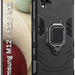 TheGiftKart Back Cover For Samsung Galaxy M12 / F12 / A12 ( Poly Carbonate|Black )-image-82
