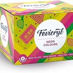 Fevicryl Neon Acrylic Colour Kit, 4 Shades, 15ml each | Vibrant And Colourful | DIY And Multi Surface Paints | Ideal For Beginners And Artists-image-15