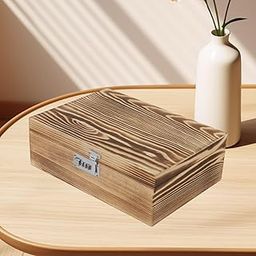 The Style Sutra Wood Money Box Rectangle Decorative Home Decor Storage Box for Dad Mom Adults L Coffee|Collectibles | Contemporary (1968-Now) |1 Wooden Box-18