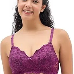 clovia Lace Women's Wirefree Bra-picture-34